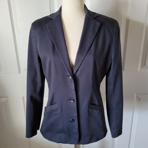 LL Bean Woman's Blazer Classic Navy Blue Size 6